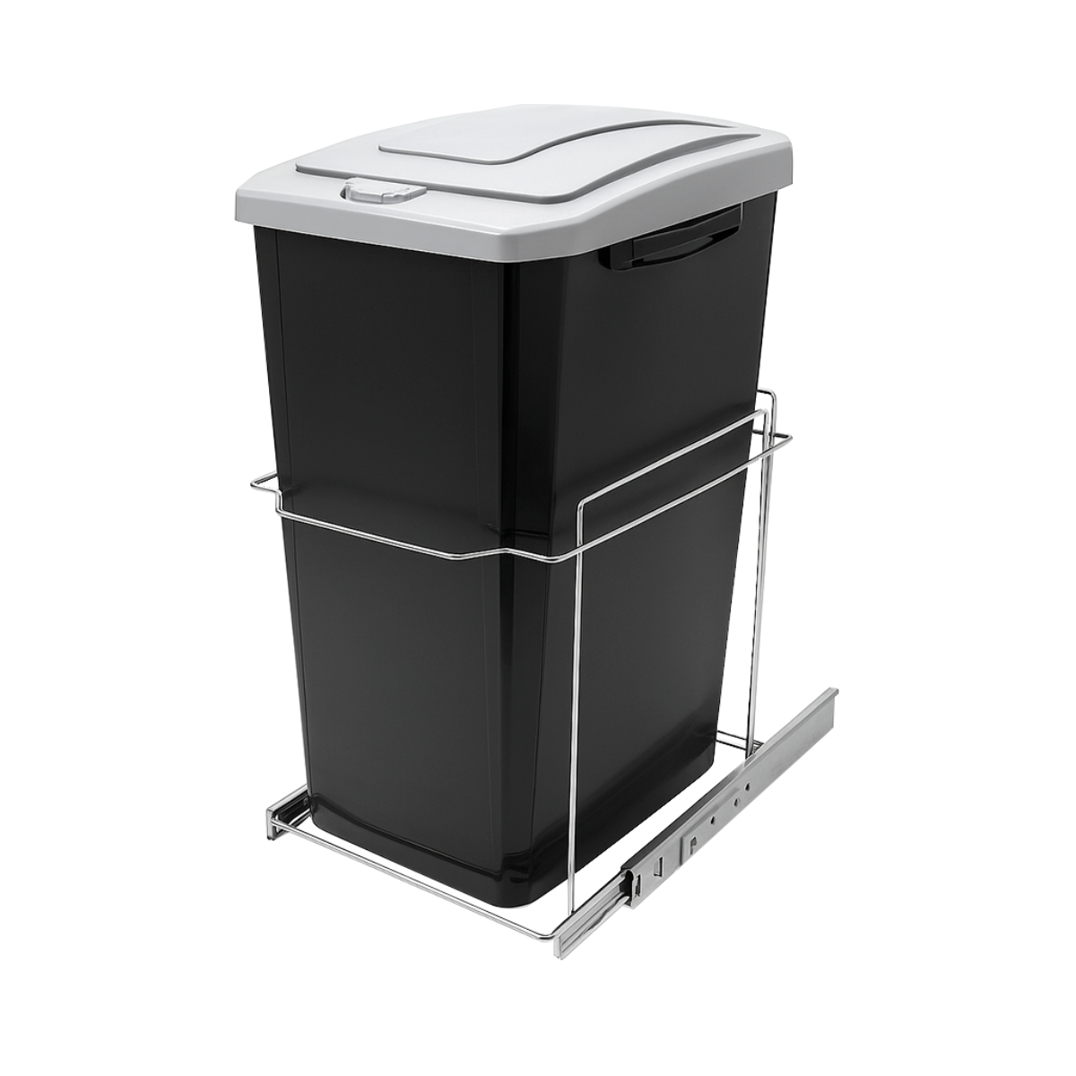 Lixeira Deslizante Simples - Cesto 40 Litros - Tampa Click