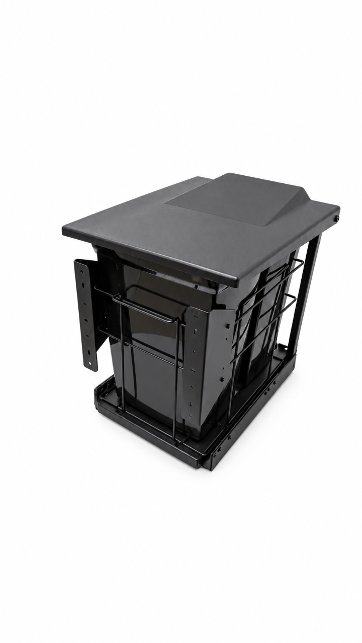 Lixeira Dupla Delizante com Tampa Fixa Elite - 15 Litros